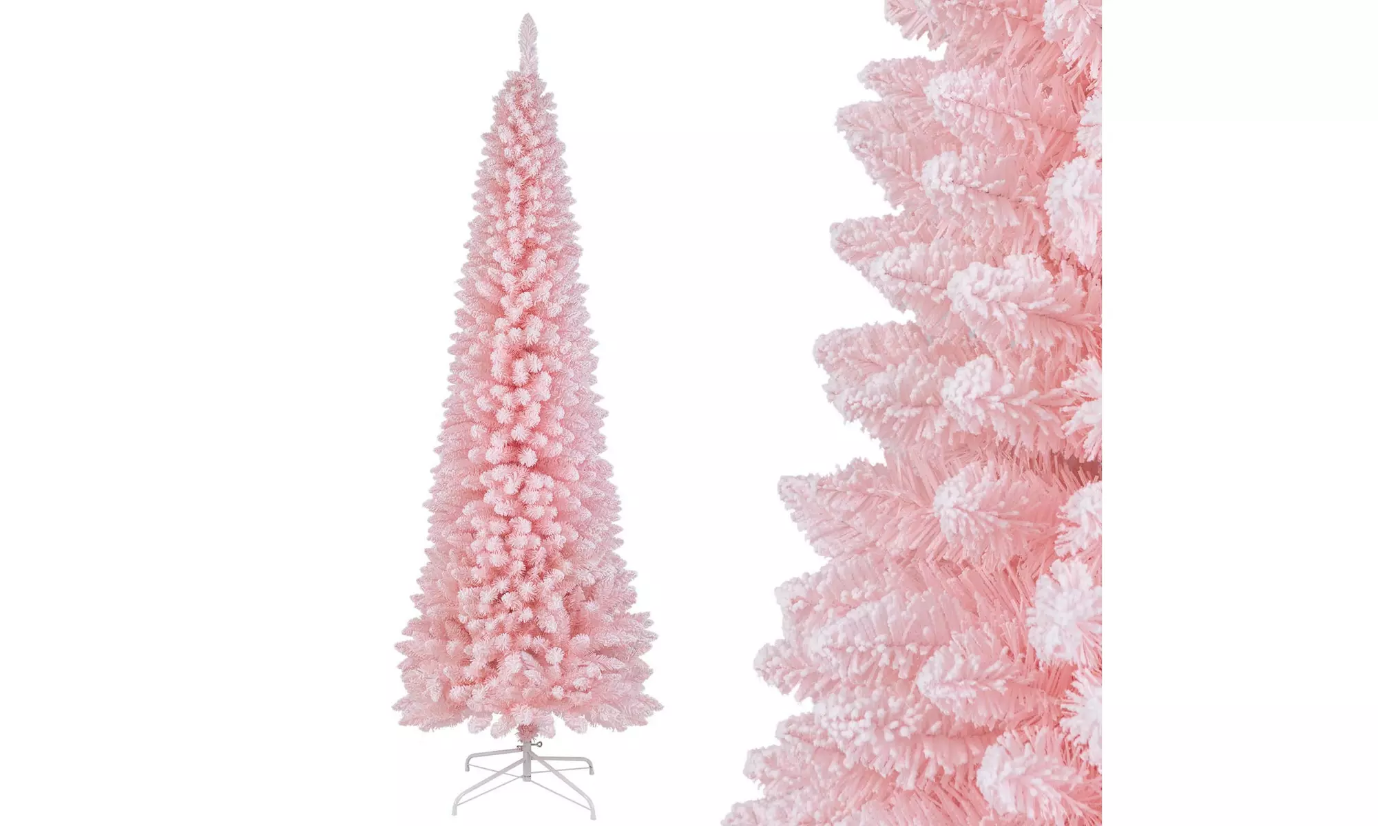 Costway 5/6/7/8 FT Artificial Christmas Tree with 328 Branch Tips Metal Stand