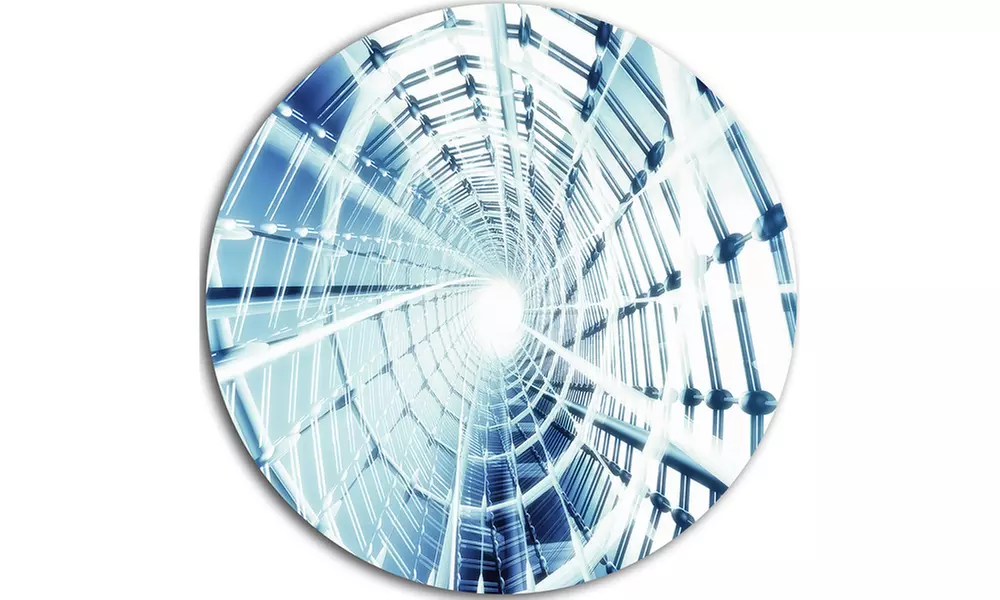 Fractal 3D Network Spiral' Abstract Circle Metal Wall Art - Second Medium