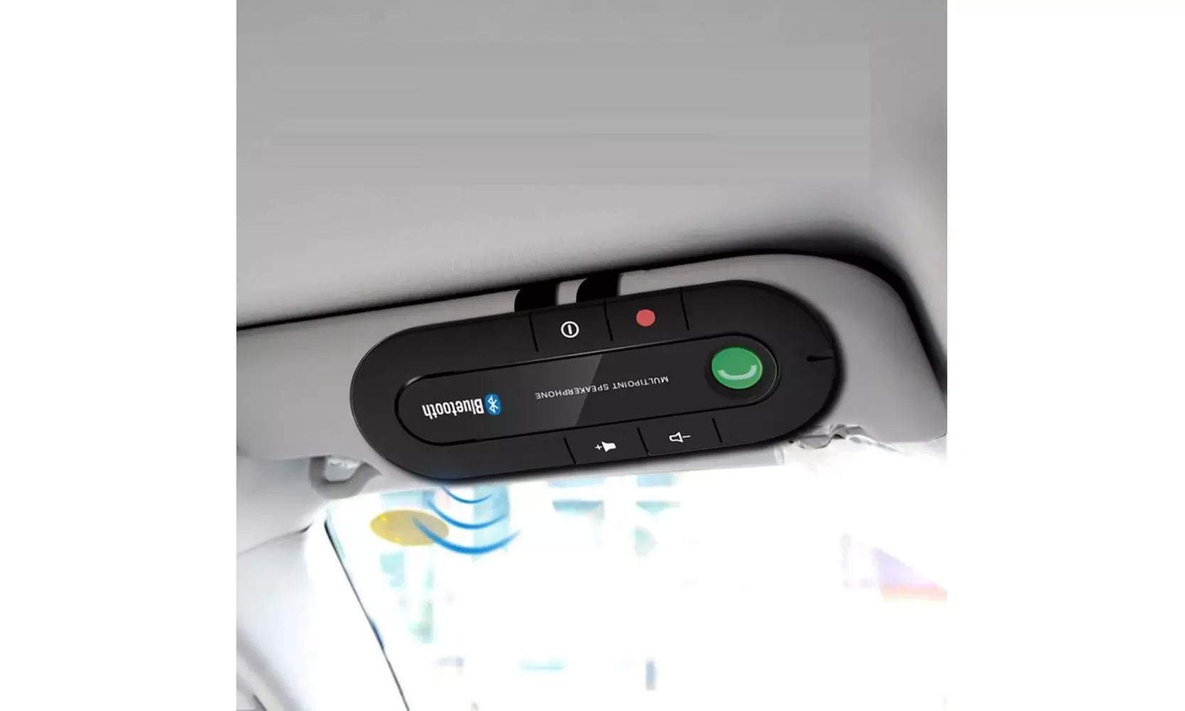 Bluetooth Wireless Handsfree Magnetic Slim Car Kit Speaker Phone Sun Visor Clip - Primary Image