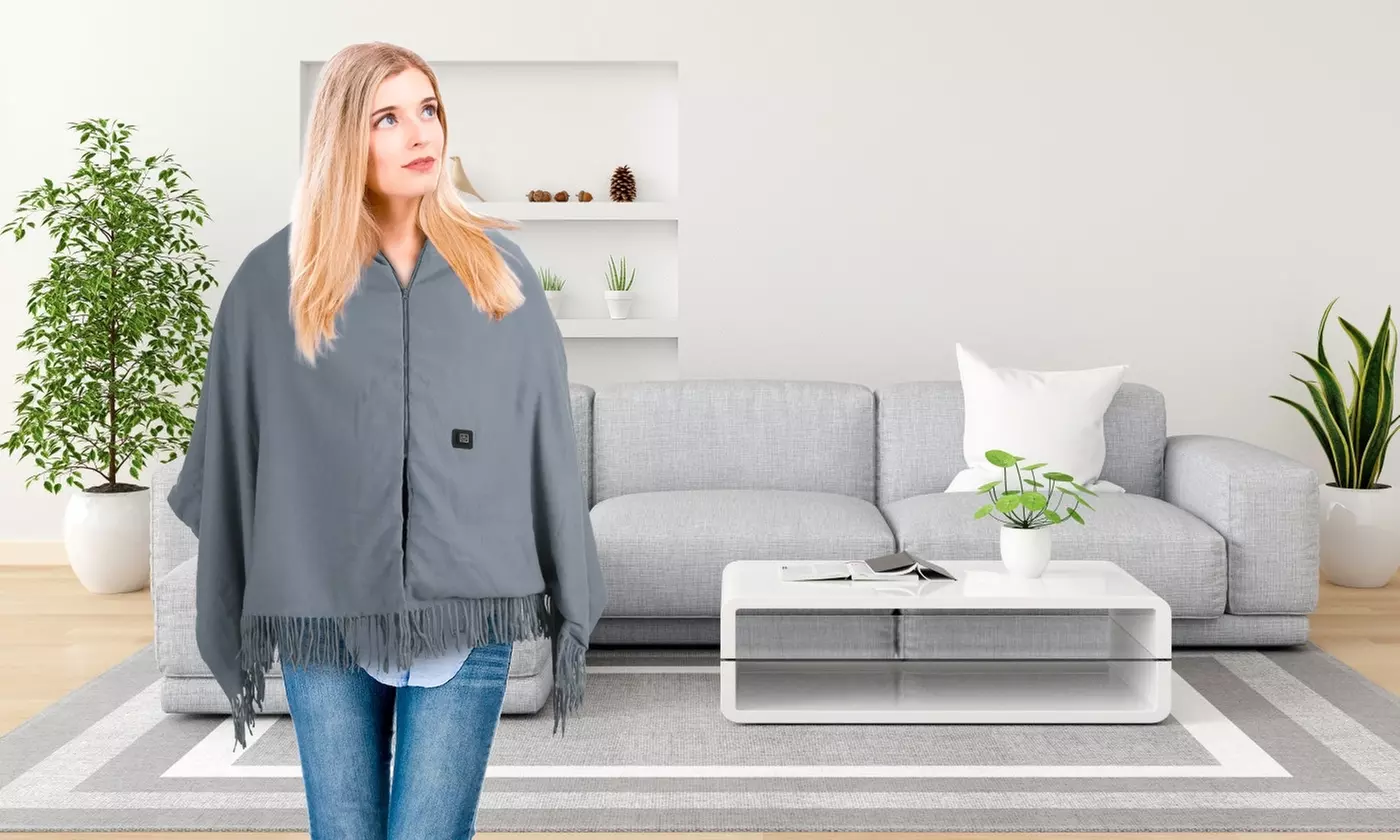 N'POLAR Electric Heated Shawl 8 Zones 3 Heat Modes - POWER SUPPLY NOT INCLUDED