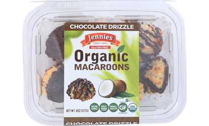 CHOCOLATE DRIZZLE ORGANIC MACAROONS ( 12 - 8 OZ )
