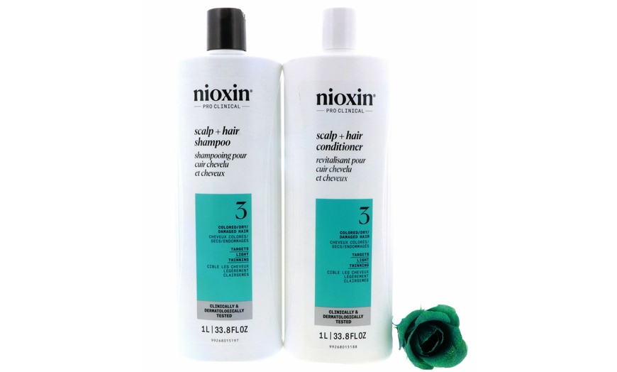 Image 1: One or Two Nioxin-3 Color Safe Shampoo and Scalp Therapy Conditioner Bundles