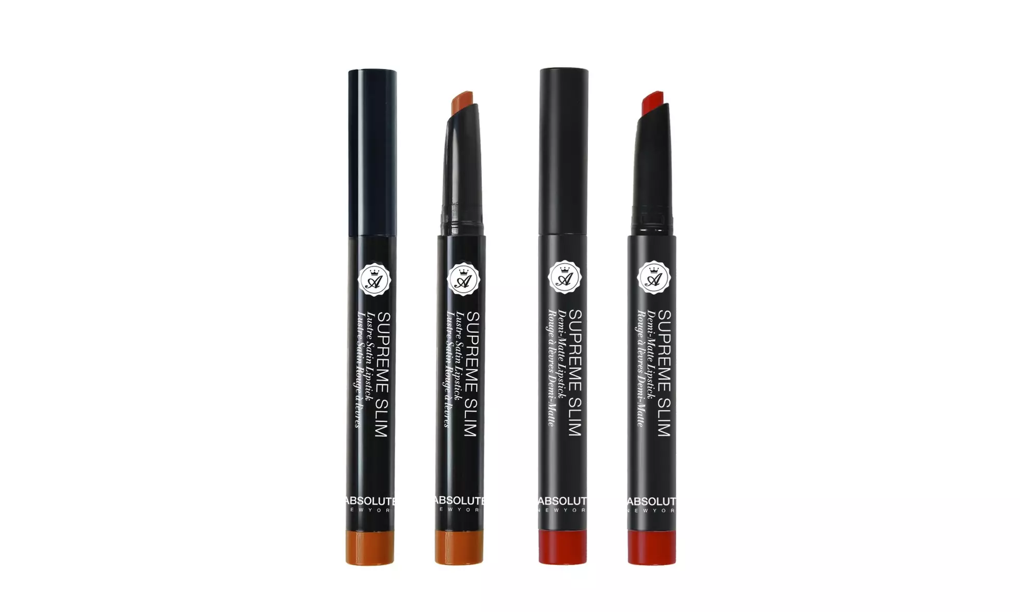 Absolute Newyork Supreme Slim Lipstick Lustre Satin, 10 Colors  - Primary Image