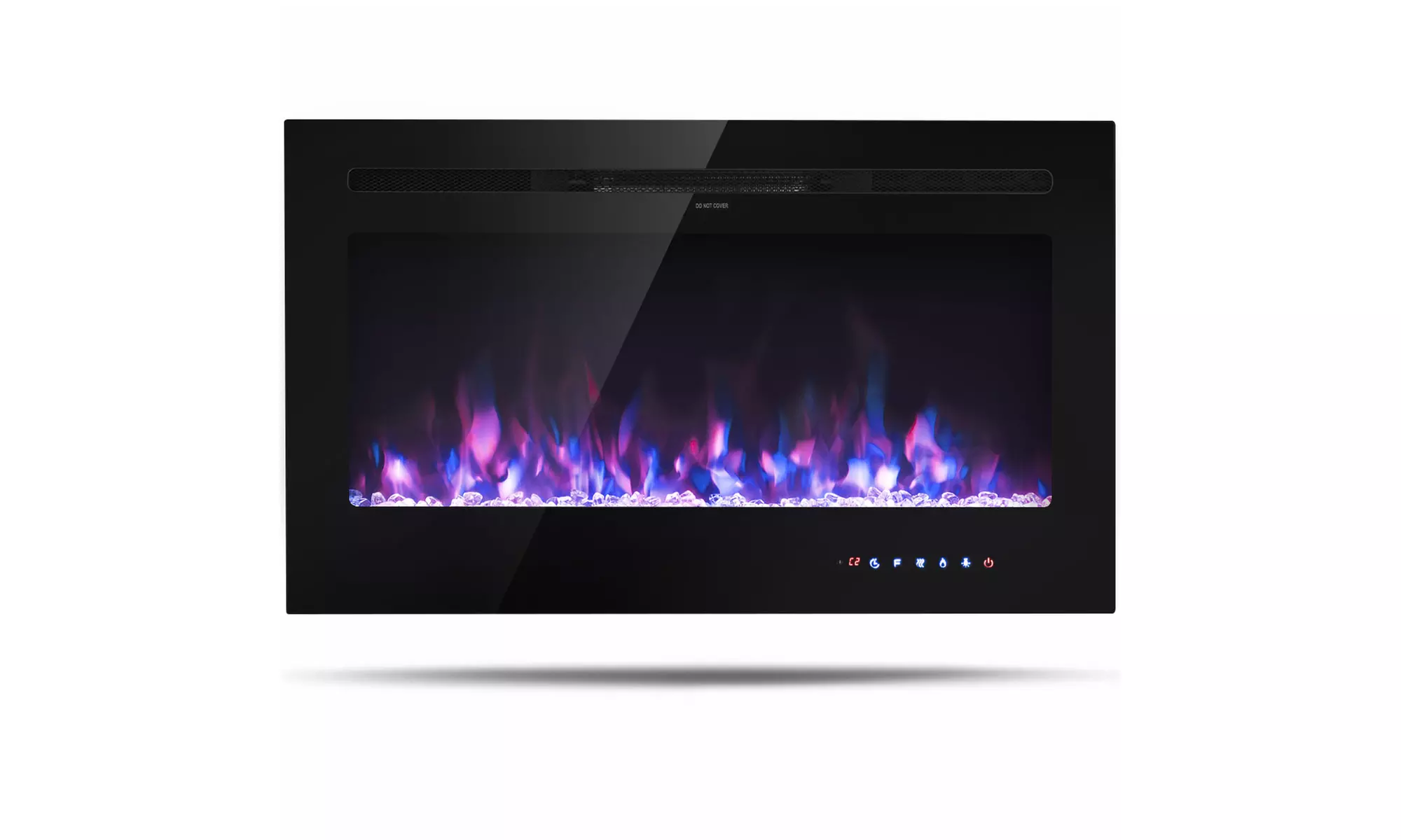 36 " Electric Fireplace Recessed and Wall Mounted 750W/1500W W/ Multicolor Flame - Primary Image