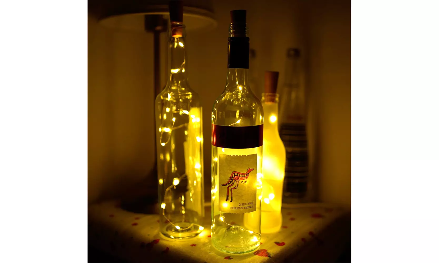 2pcs 2m 20 LED Mini Bottle Stopper Lamp String Light Bar Decoration - Primary Image