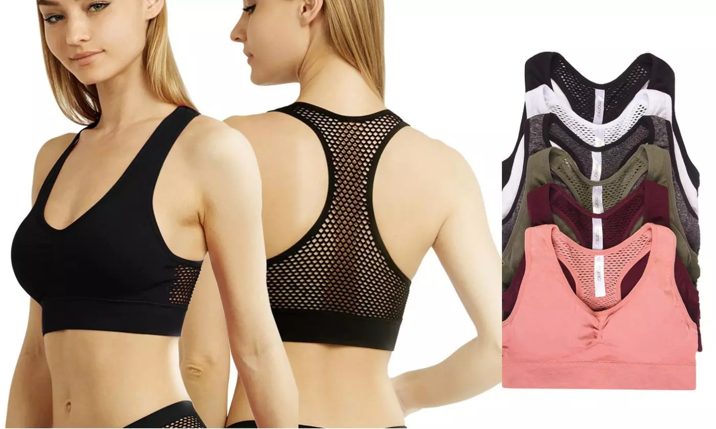 Blanca Women's Seamless Airflow Mesh Sports Bra (6Pack) - Primary Image
