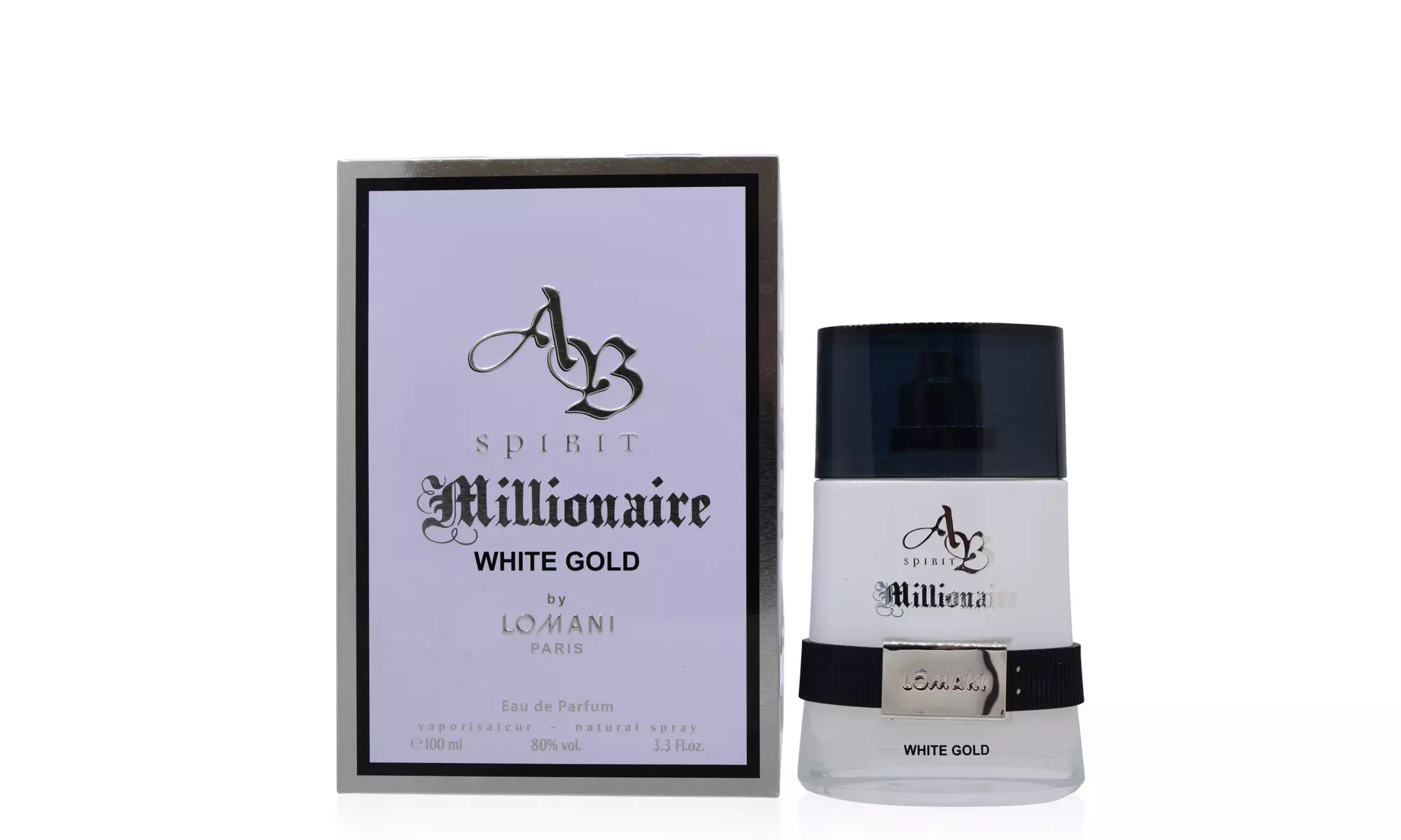 AB Spirit Millionaire White Gold by Lomani Eau De Parfum Spray 3.3 Oz - Primary Image