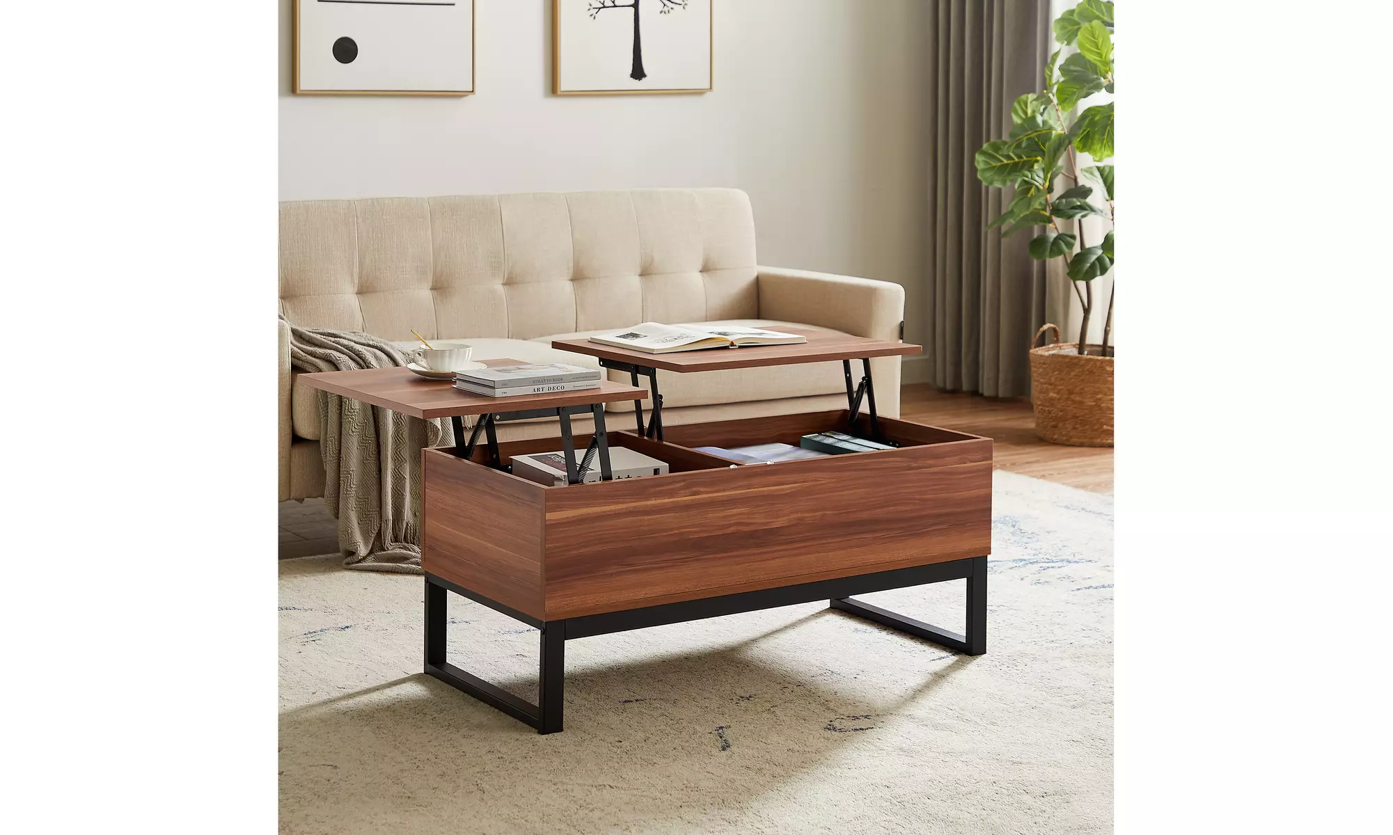 Morden Liftable and Lowerable Table Top Computer Table - Primary Image