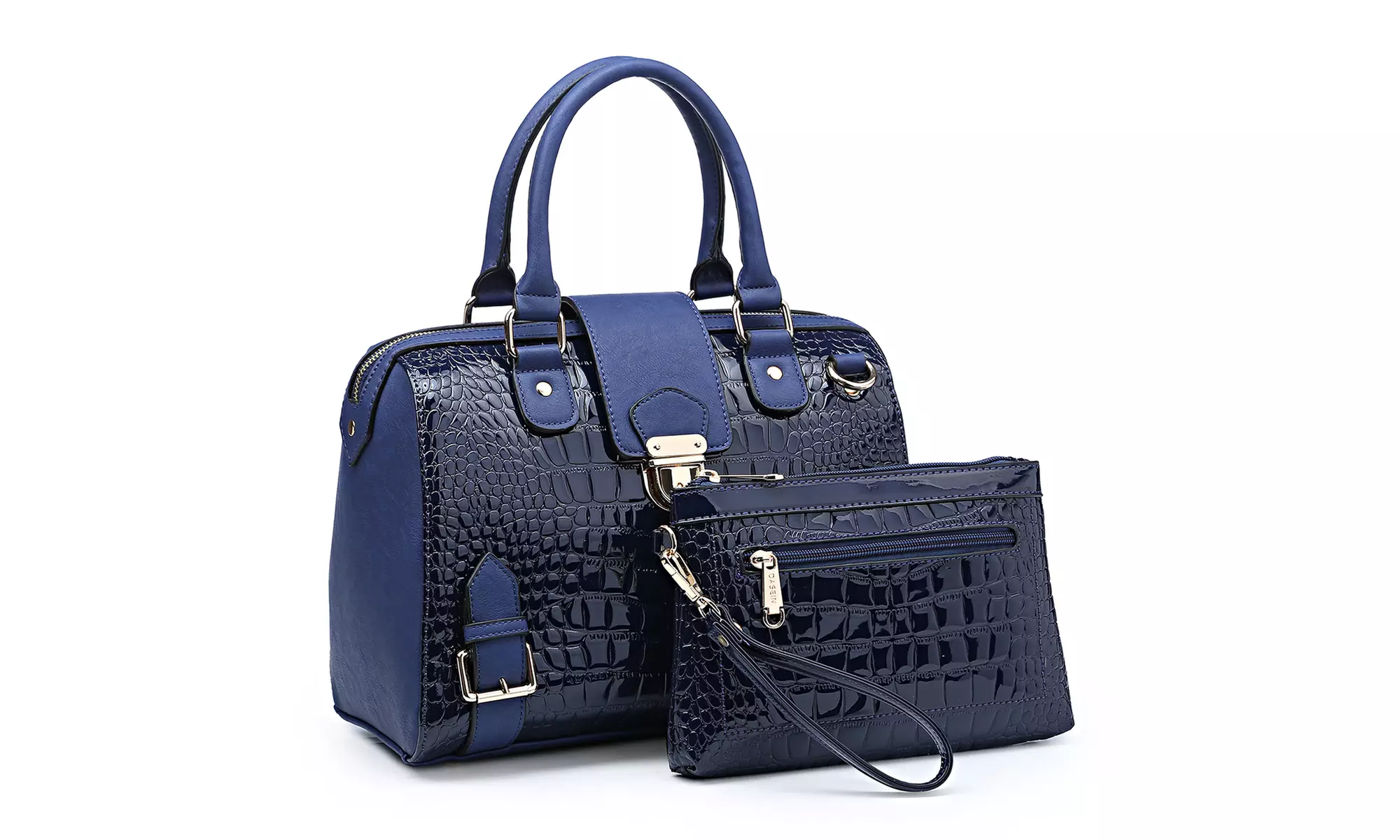 Marco Collection Women Structured Satchel with Matching Wristlet - Second Medium