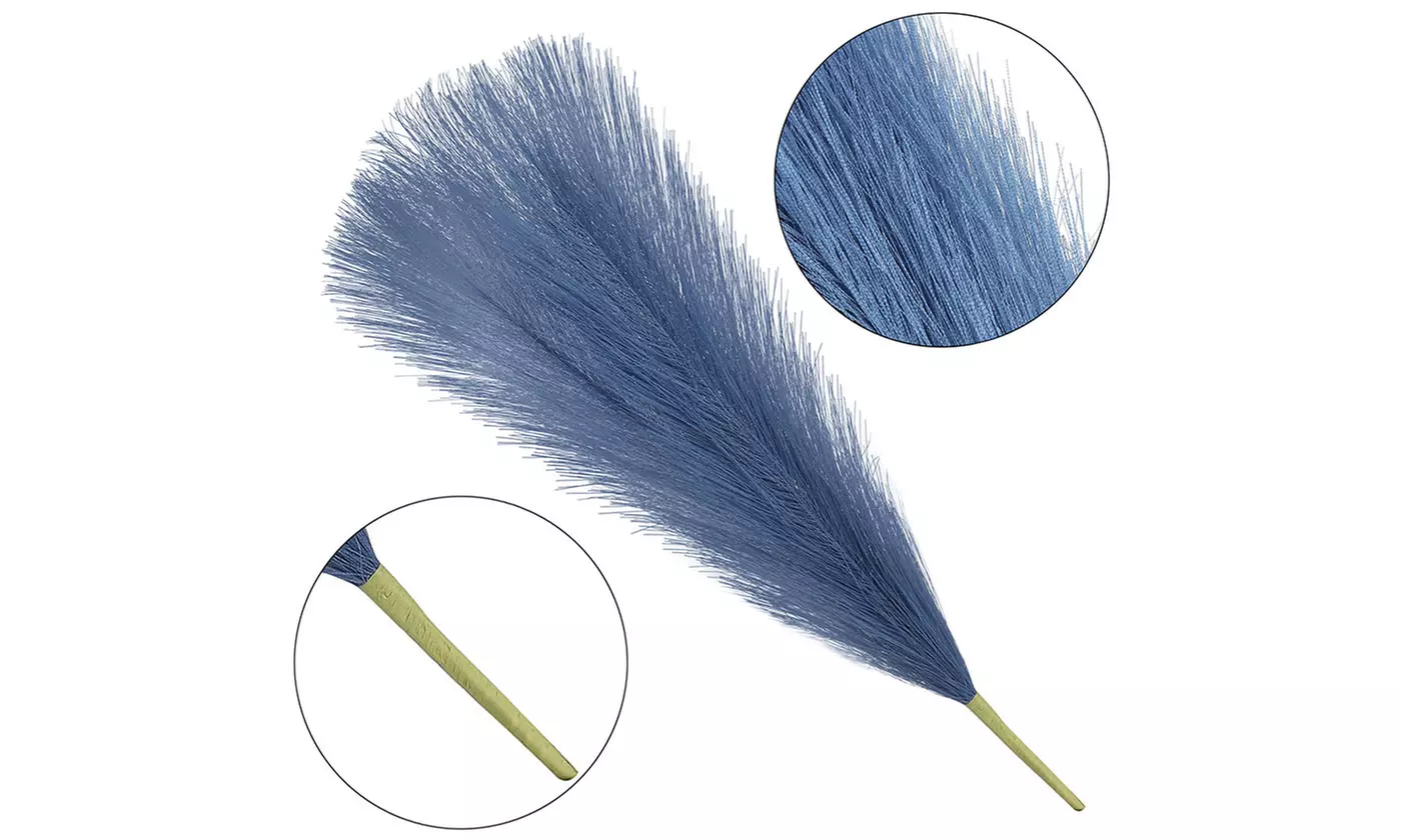 7 Stems Faux Pampas Grass Small Vase Decor Flurry Pompous Grass Boho Home Decor