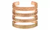 4-Pack Adjustable Copper Magnetic Bracelets Set - With Healing Energy Magnets