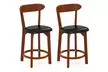 Costway Bar Stool with Curved Backrest & Footrest Counter Height Stools - Second Medium