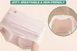 4-Pack Maternity Underwear Over Bump Cotton Pregnancy Panties Plus Size - Second Medium