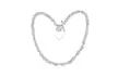 Sterling silver heart charm necklace or bracelet - Second Medium