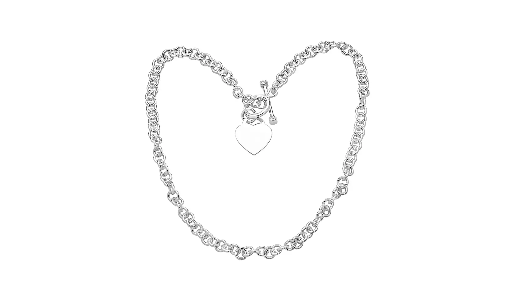 Sterling silver heart charm necklace or bracelet