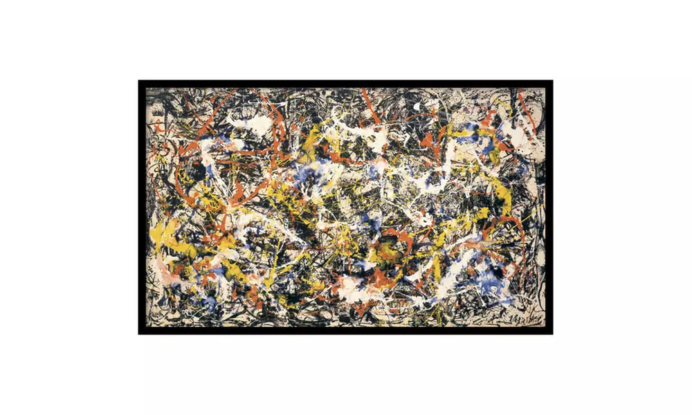 Jackson Pollock 'Convergence' Framed Art Print 37x23-in - Primary Image