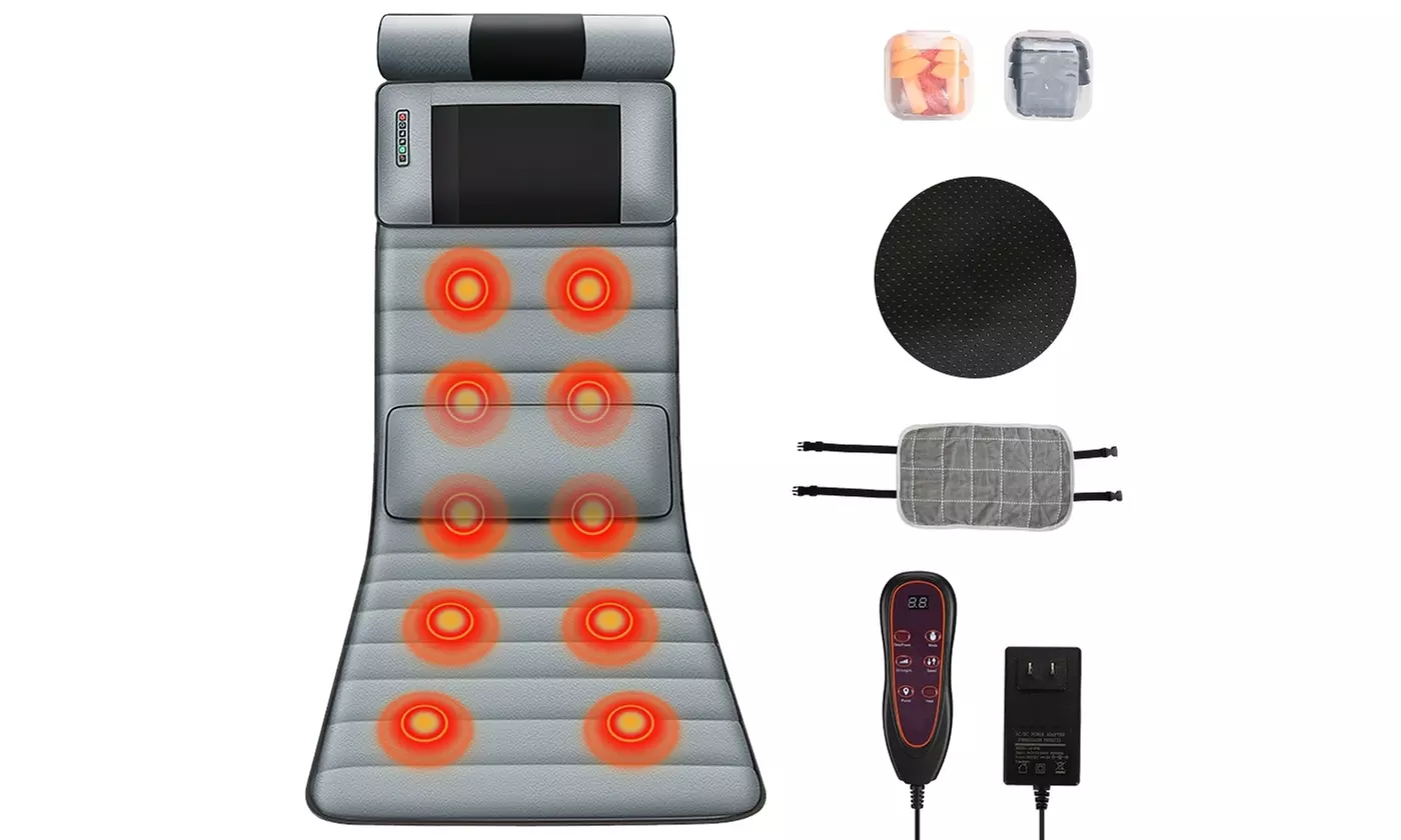 iMounTEK Full Body Electric Massage Mat with Heat Vibration Massage Pad Cushion