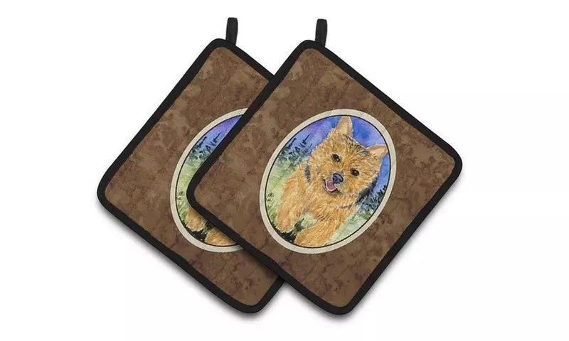 Carolines Treasures SS8993PTHD Norwich Terrier Pair of Pot Holders 7.5 x 3 x 7.5 - Primary Image