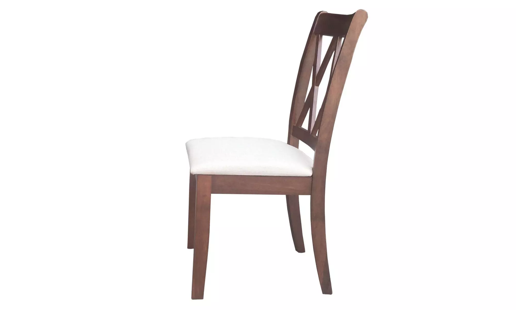 Set of 2 Dining Side Chairs Fabric Upholstered Seat Armless High Back Furniture