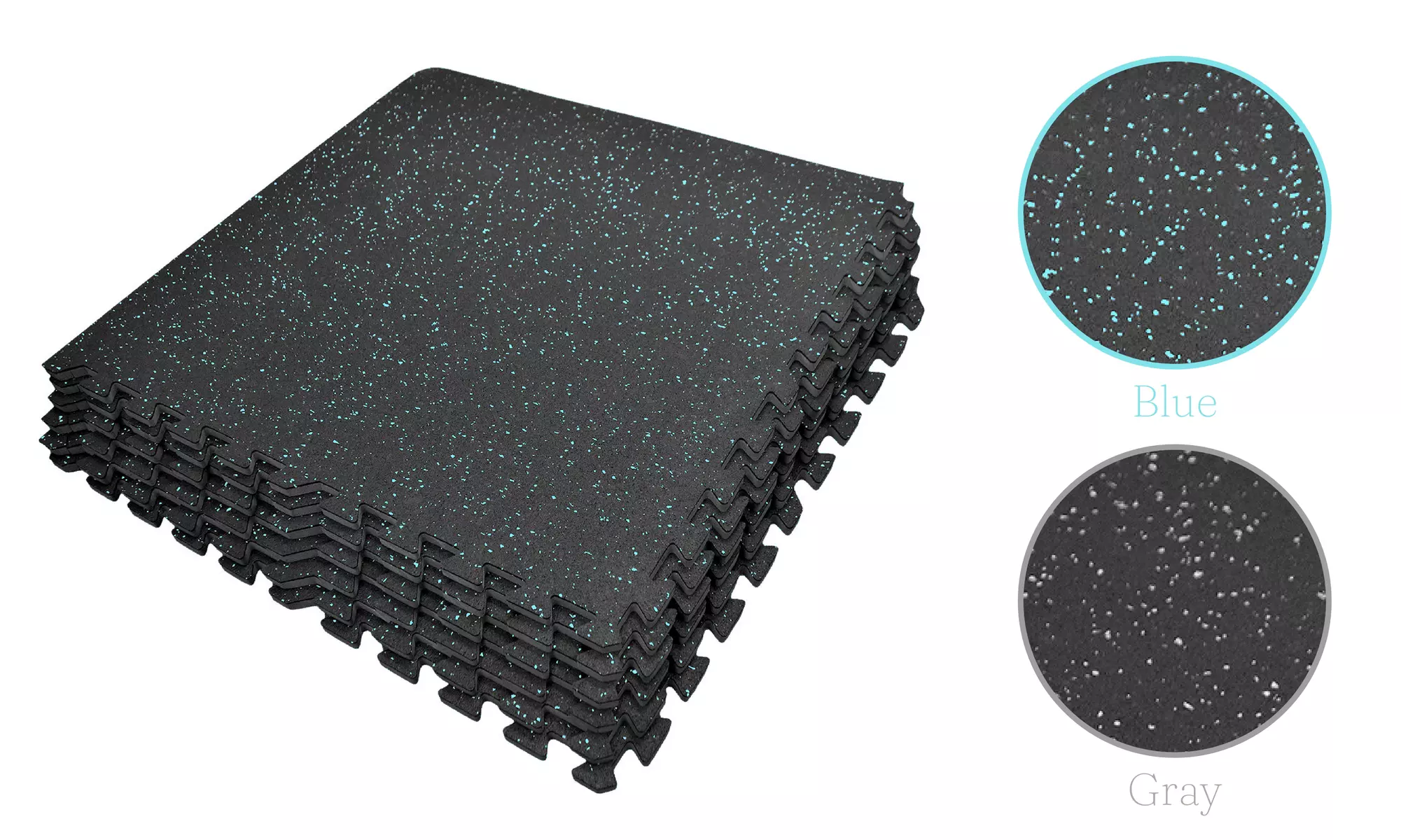 Puzzle Exercise Mat - EVA Rubber Foam Interlocking Tiles Gym Protective Flooring - Primary Image
