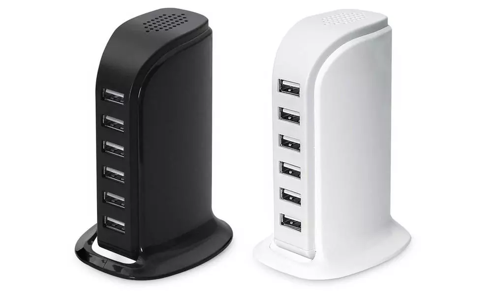 LAX 6-Port USB Desktop Charging Station for Smartphones and Tablets - Primary Image