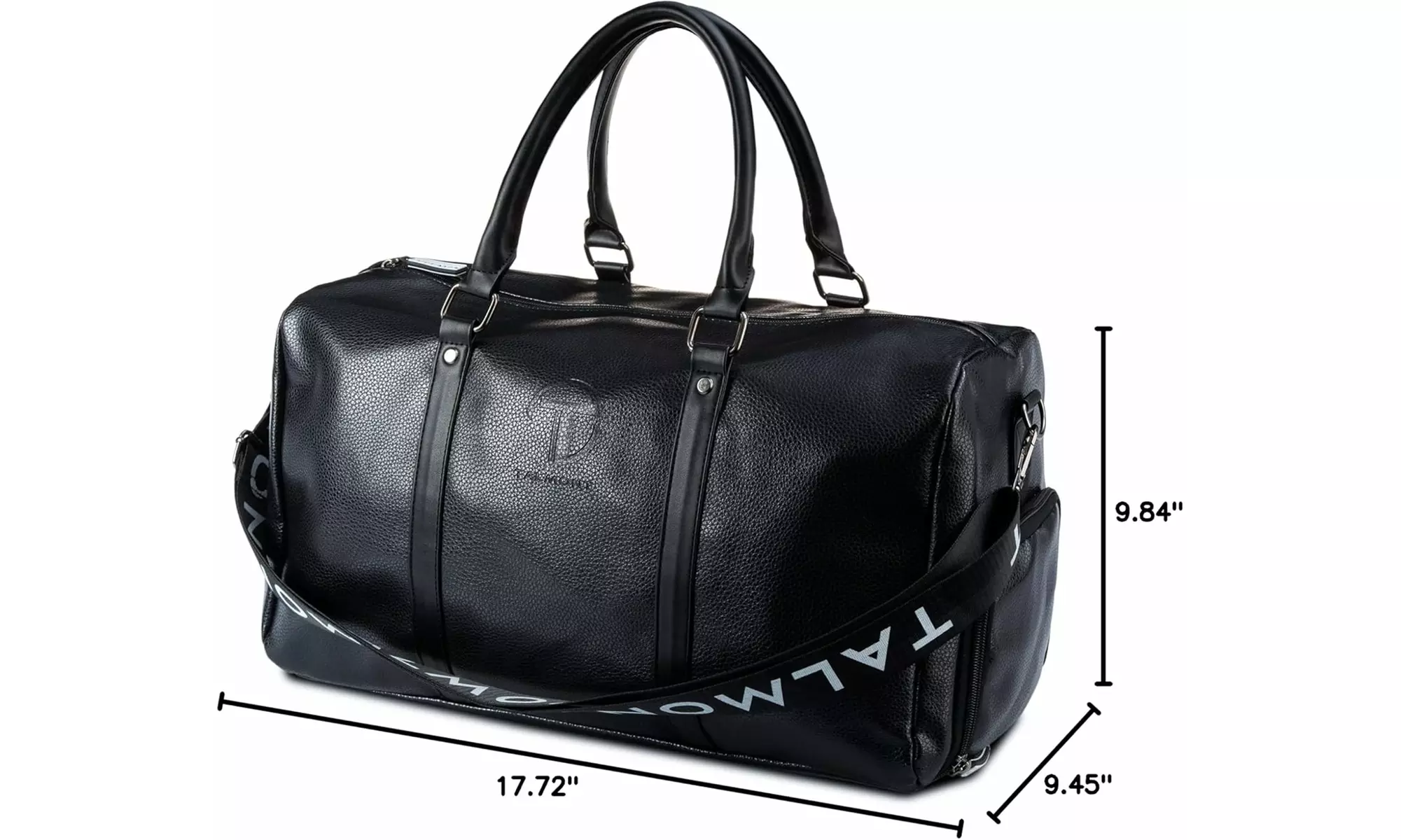 Talmont Faux Leather Weekender Duffle Bag with Shoe Pocket