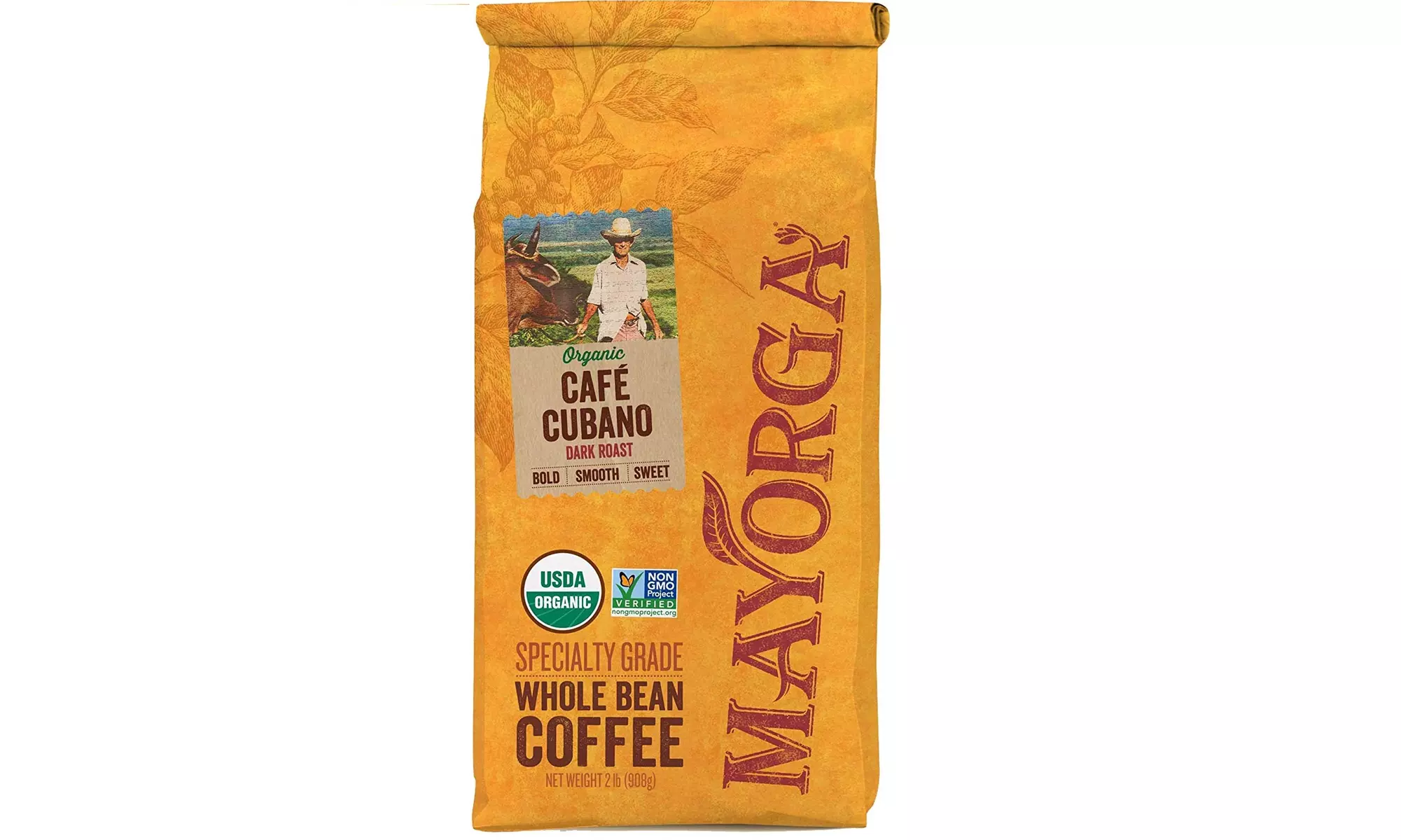 Mayorga Organics Cafe Cubano Dark Roast, 2 Pound, Whole Bean Coffee - Primary Image