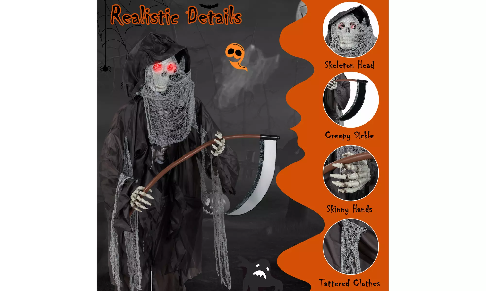 Animated Halloween Decorations: Bring Your Yard to Life by Costway