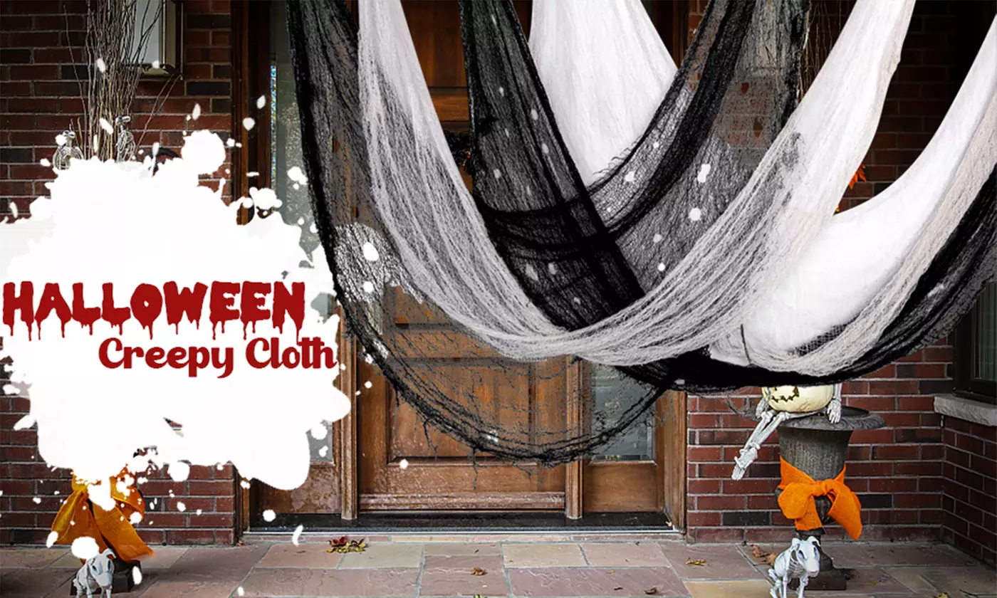 5 PCS Halloween Creepy Cloth Scary Spooky Cloth Creepy Gauze Decorations