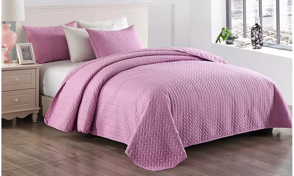 Three-Set J&V TEXTILES Simple Dream Quilt Collection - Bright Edition
