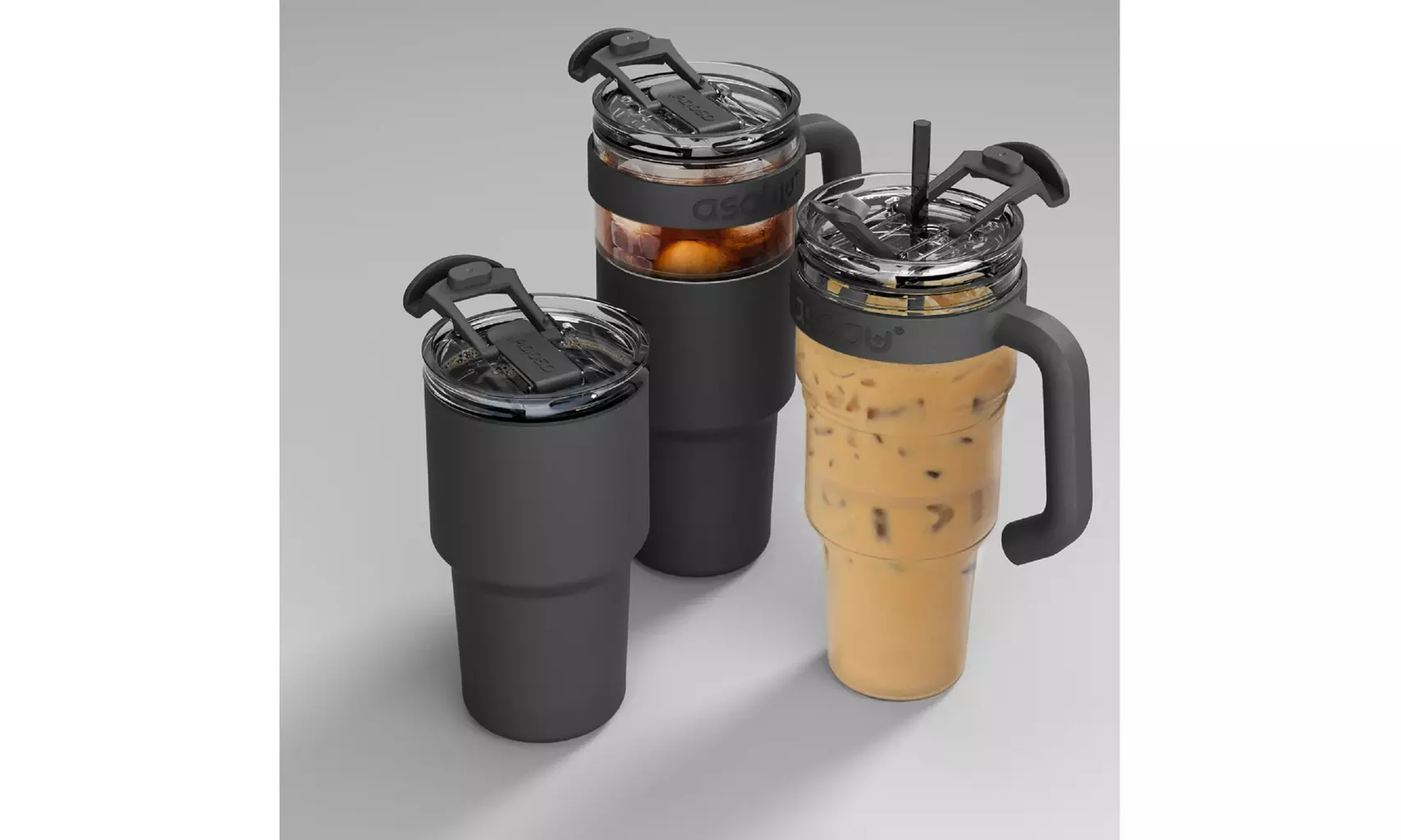 Asobu XL Explorer Tumbler Mug Stainless Steel Insulated Sleeve Over Tritan Mug