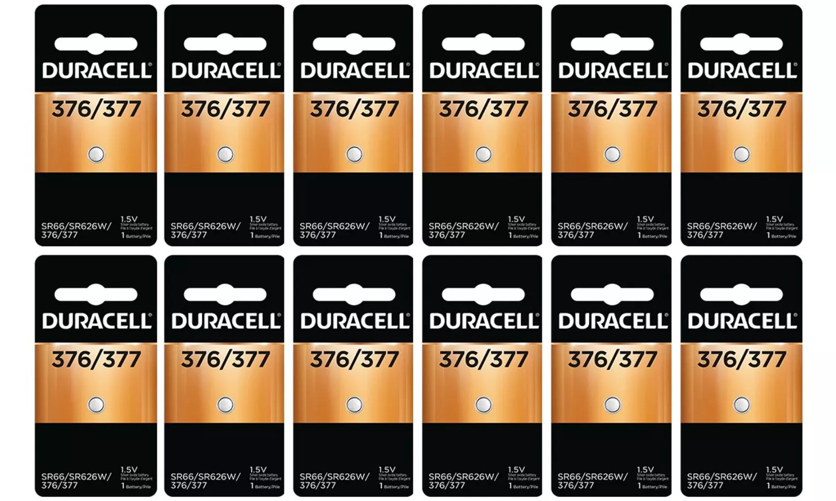 Duracell 376 377 SR626SW  Button Cell Watch Batteries - 10 or 12 Pack