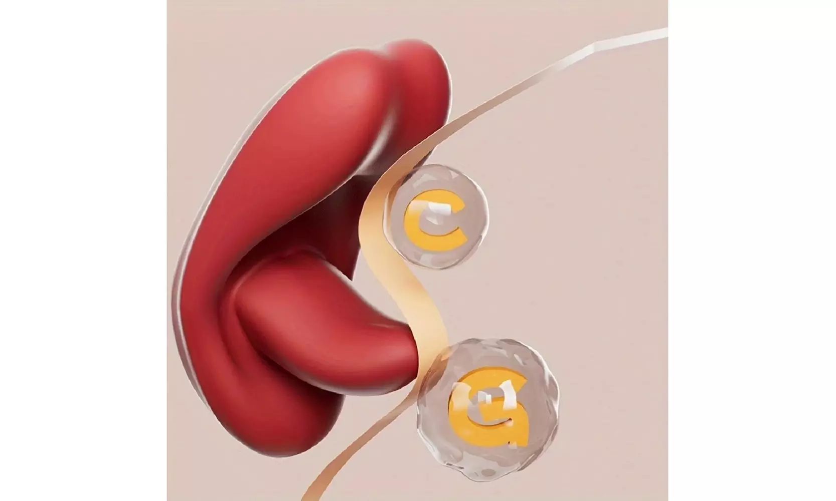 Dual-Motor Wearable Tongue Massager -  APP-Controlled with 10 Modes