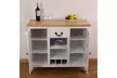 Large Wooden Kitchen Island Trolley with Heavy Duty Rolling Casters - Second Medium