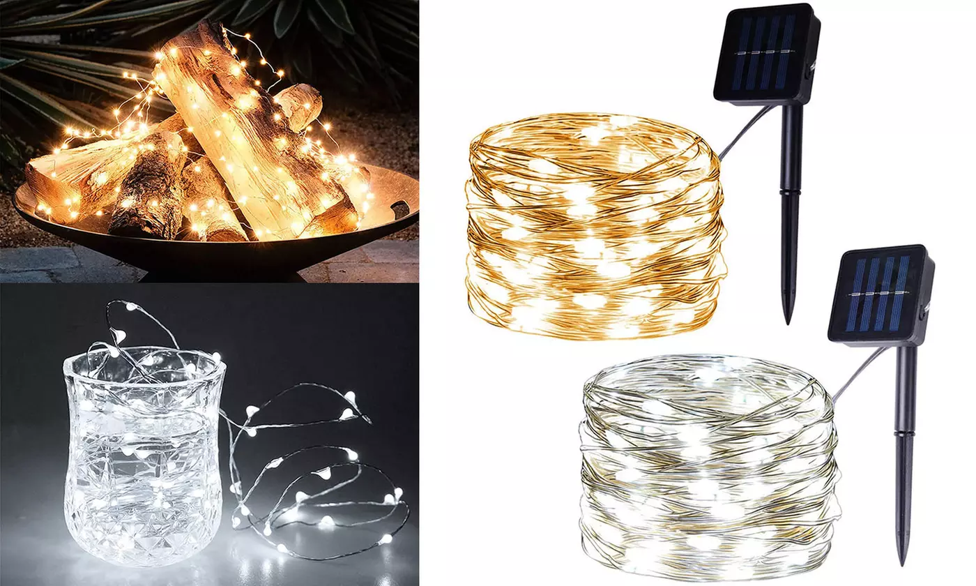 Extra-Long 200LEDs Waterproof 8 Modes Solar Fairy String Lights - Primary Image