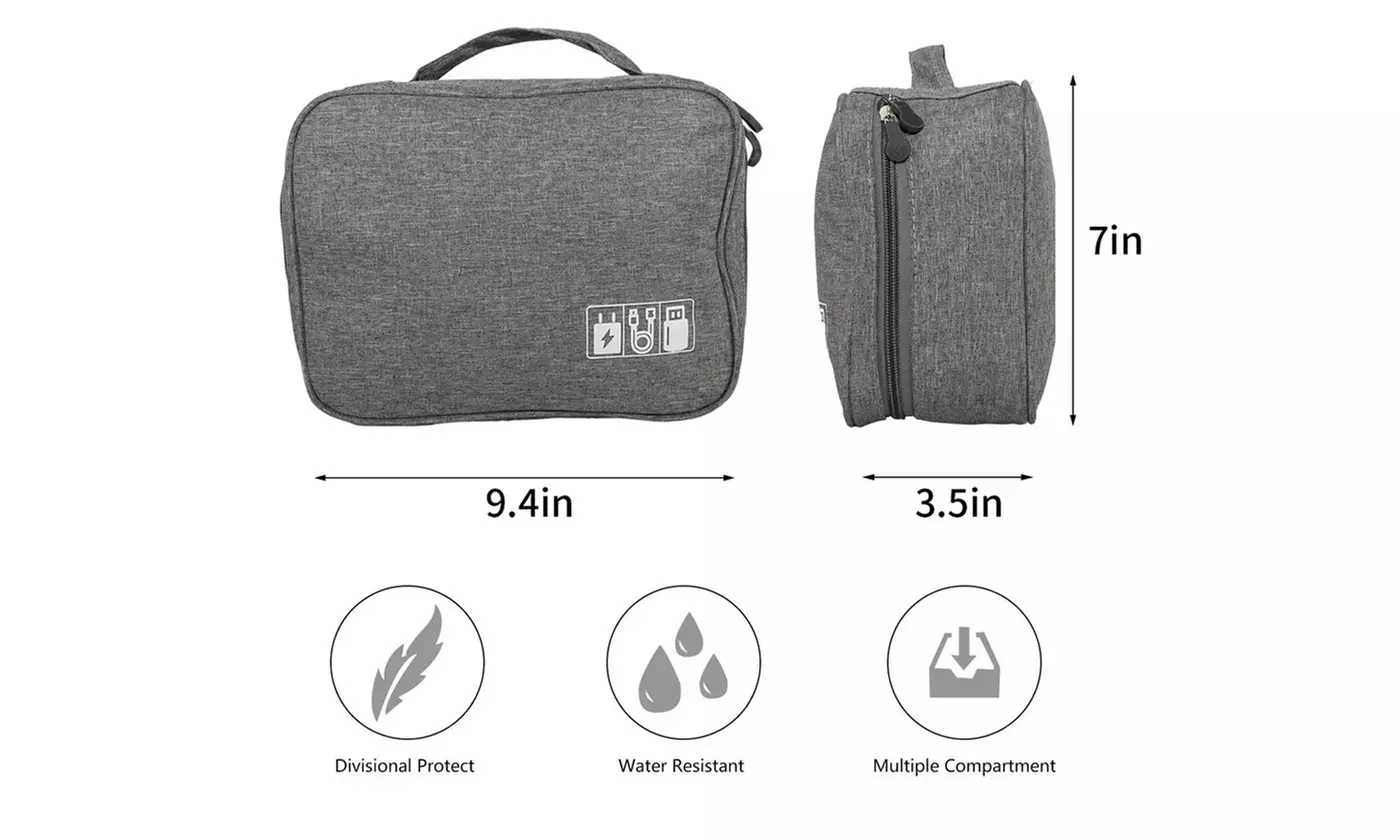 Electronic Cord Organizer Cable Bag Travel Digital Cord Case Pouch Waterproof