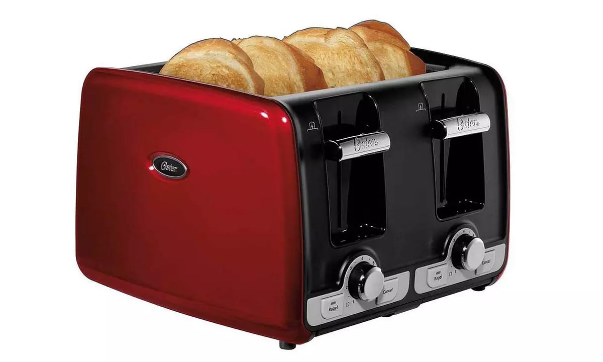Oster 4-Slice Toaster - Red - Primary Image