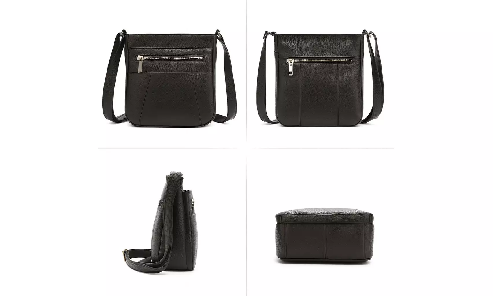 Womens Luxury Genuine Leather Crossbody Bag with Adjustable Strap