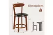 Costway Bar Stool with Curved Backrest & Footrest Counter Height Stools - Second Medium