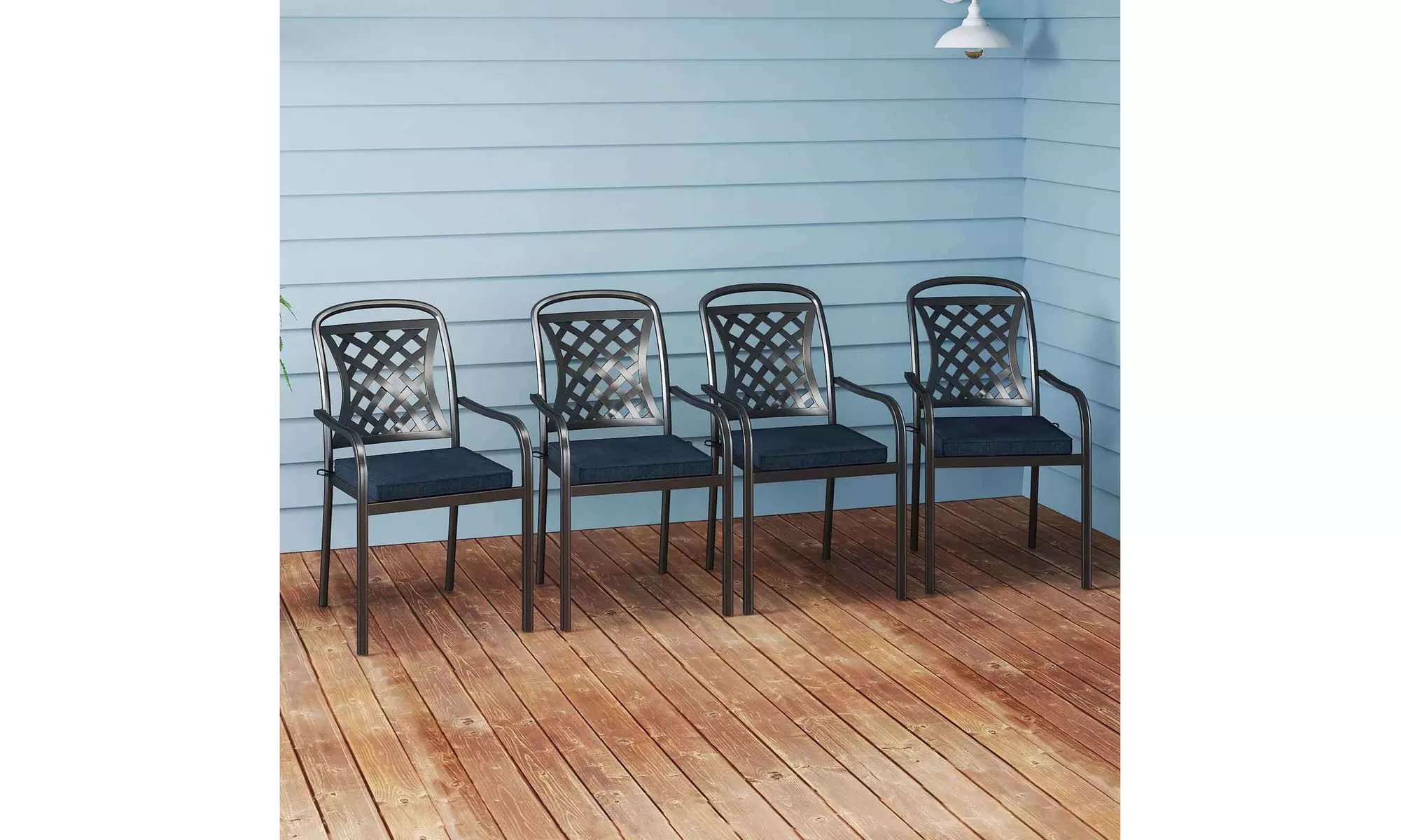 2, 4 or 6 Costway Outdoor Chair Cushions with Fade-Resistant Fabric