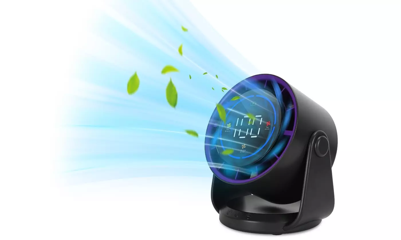 iMounTEK 100-Speed Rechargeable Desk Fan with 120-Degree Tilt & Wall-Mount Hooks