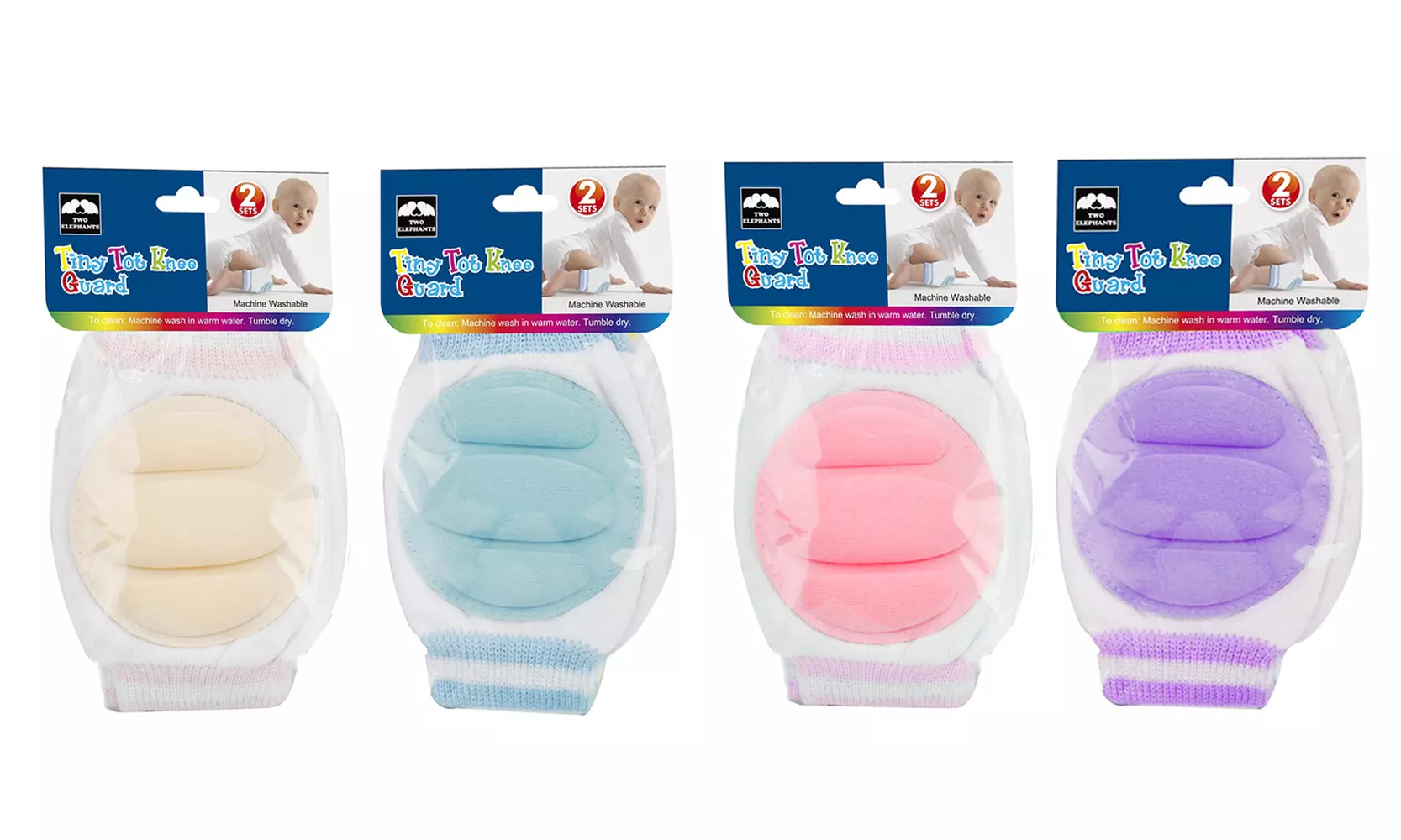 Two Elephants Tiny Tot Knee Guards (2-Pairs) - Primary Image