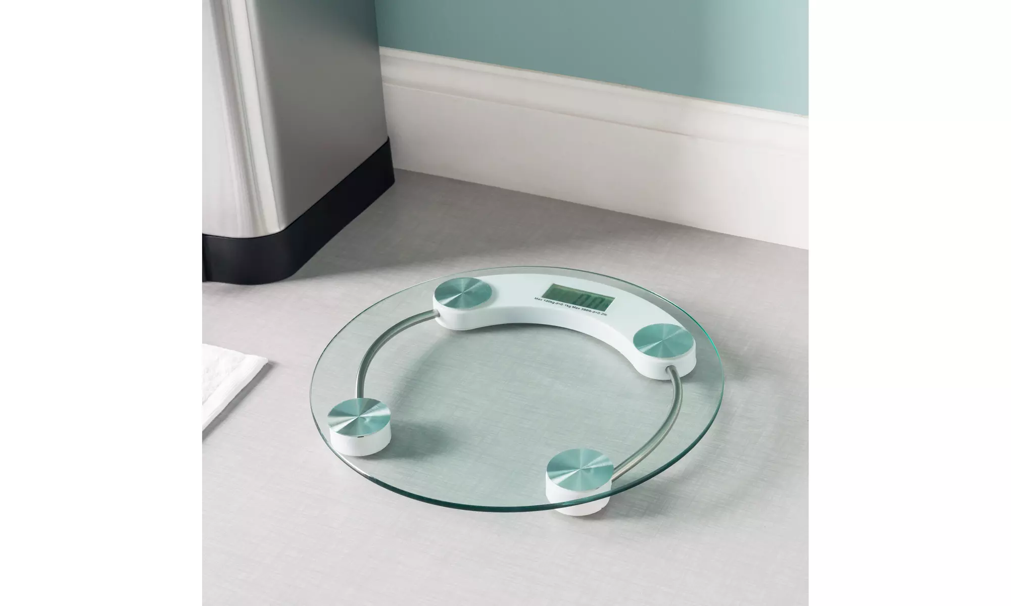 Home Basics Round Glass Bathroom Scale - Second Medium