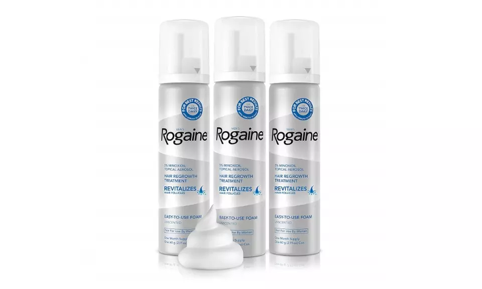 Men's Rogaine 5% Minoxidil Foam for Hair Loss and Hair Regrowth, 3-Month Supply - Primary Image
