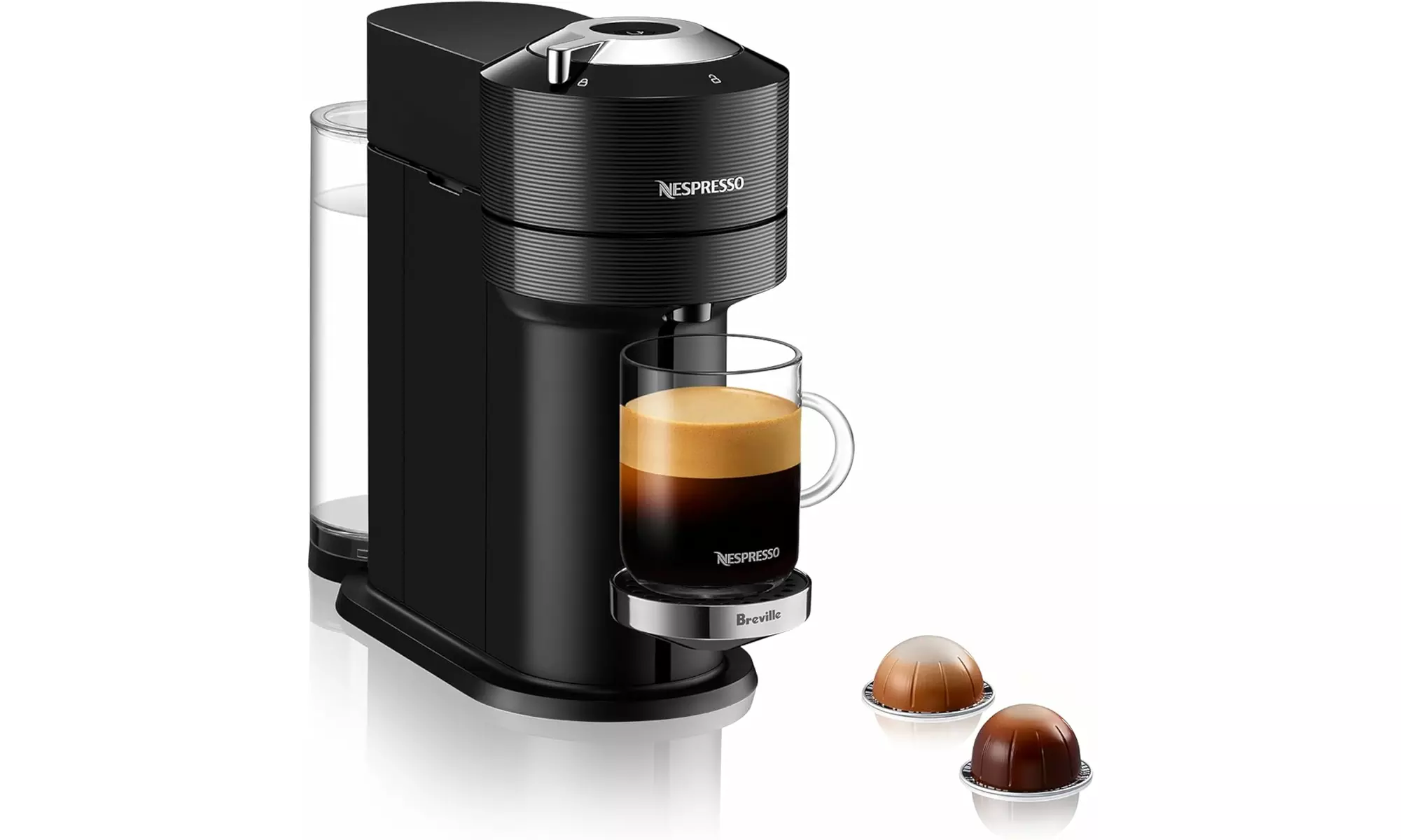 Refurbished Nespresso Vertuo Next Black Coffee & Espresso Machine, A-Grade