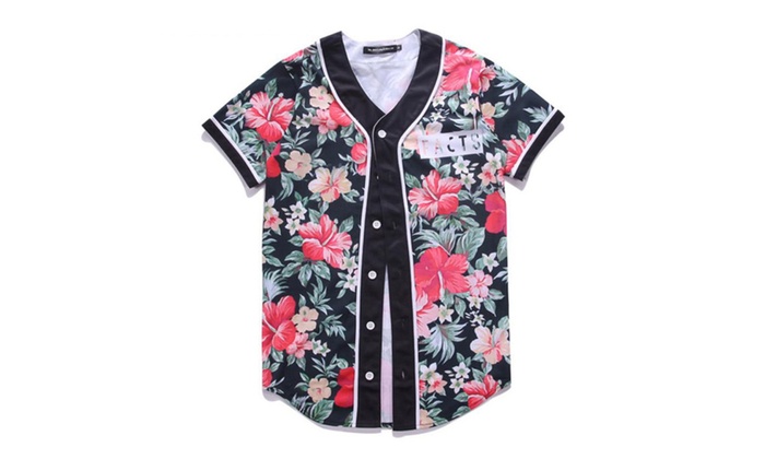 floral baseball jersey