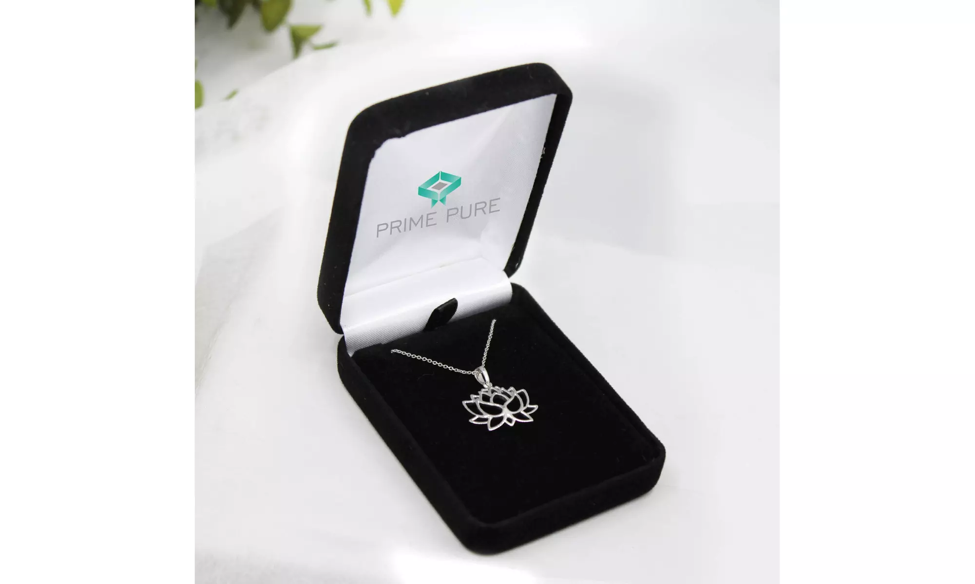 Open Lotus Flower Pendant 925 Silver by Fifth and Fine