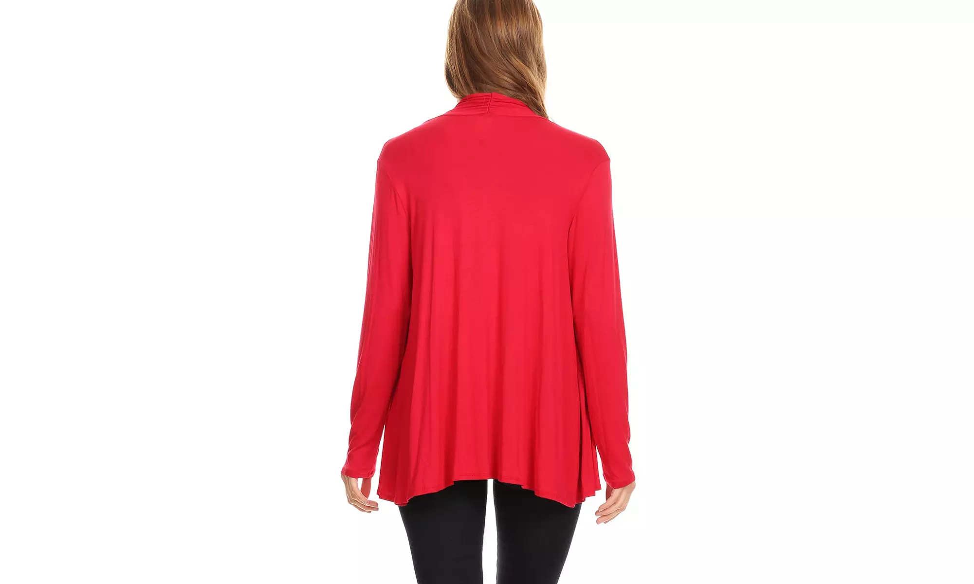 Solid Lightweight Soft Long Sleeves Open Front Cardigan