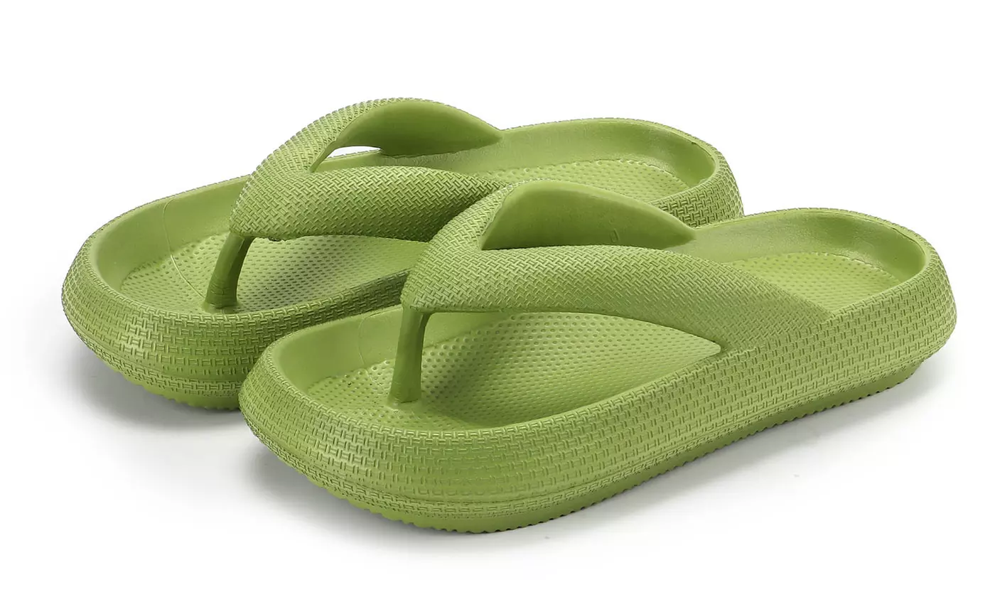 Womens Orthotic Flip Flops Thong Sandals Pillow Slippers With Arch Support