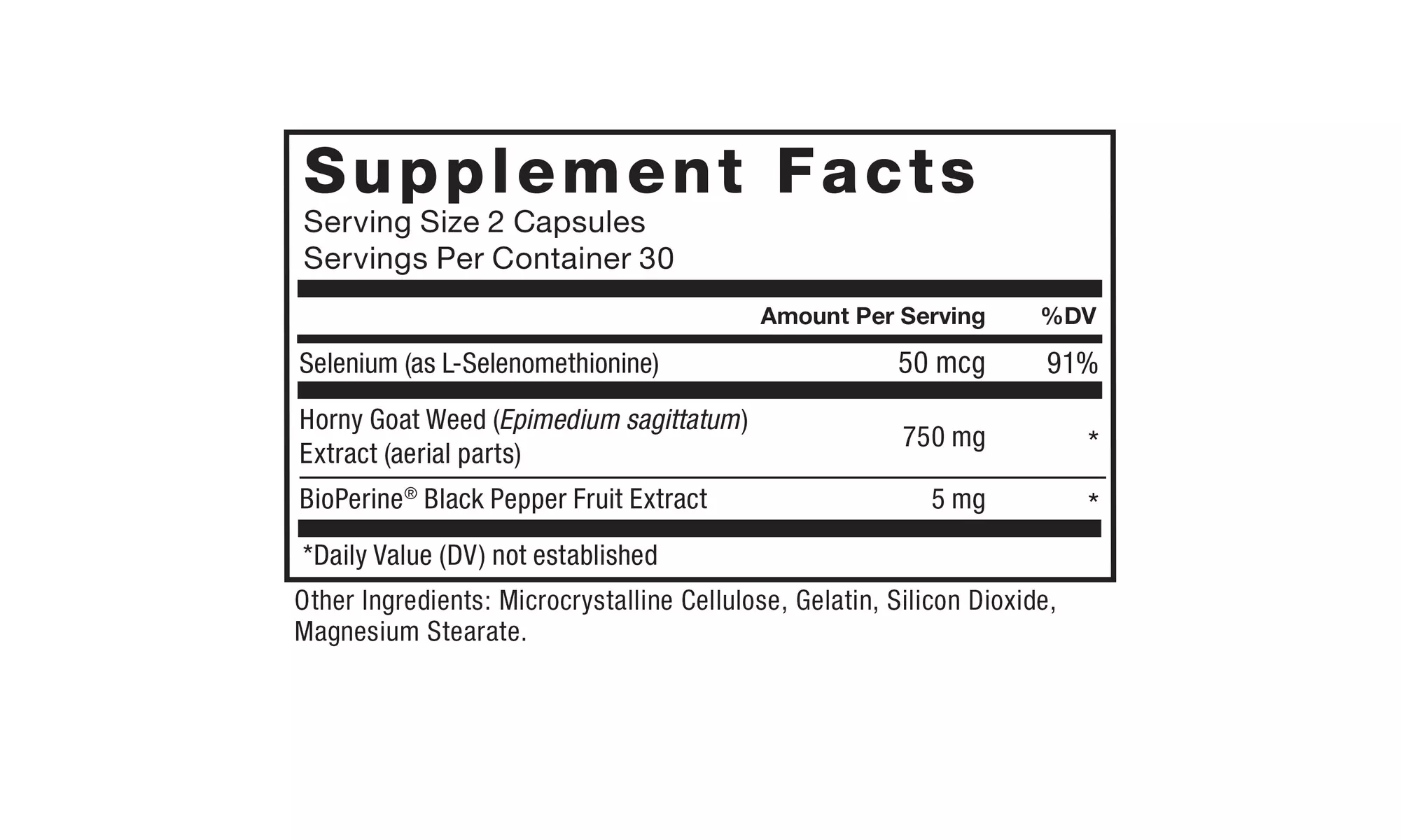 Force Factor Horny Goat Weed 750 Mg, Libido Booster, Pack of 2